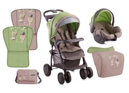 babashop.hu - Lorelli Foxy SET sport babakocsi - Beige&Green Bears 2016