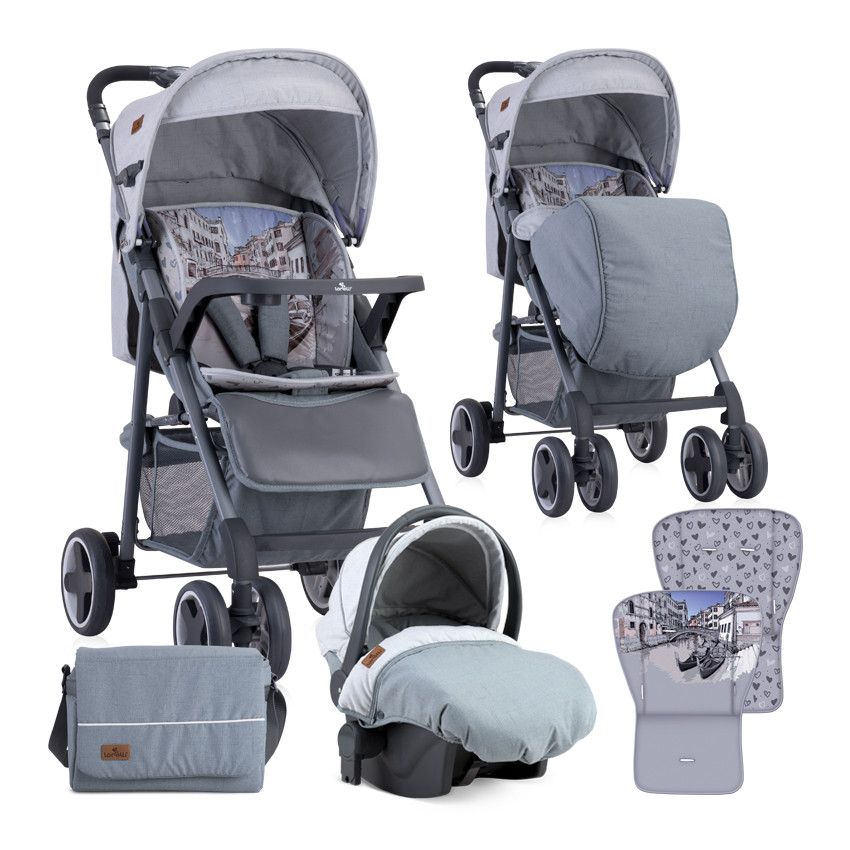 babashop.hu - Lorelli Aero SET babakocsi - Grey Venice 2019