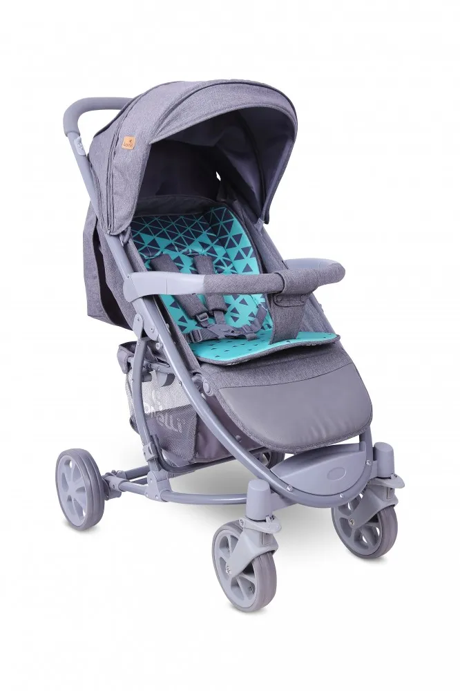 babashop.hu - Lorelli S-300 sport babakocsi + lábzsák - Grey&Green Tiangles 2019