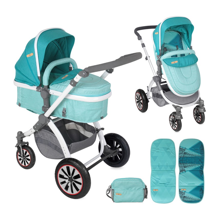 babashop.hu - Lorelli Aurora Air multifunkciós babakocsi 2:1 - Aquamarine London 2017