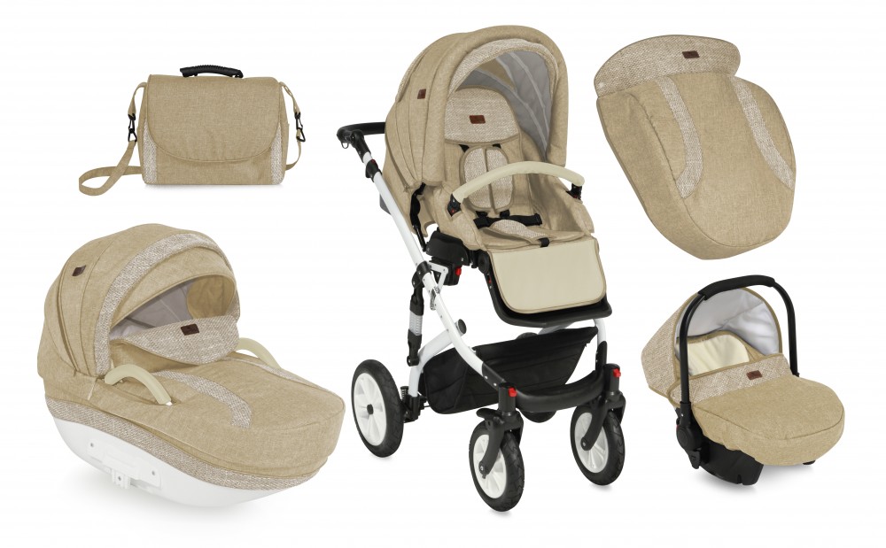 babashop.hu - Lorelli Mia babakocsi 3:1 - Beige 2017