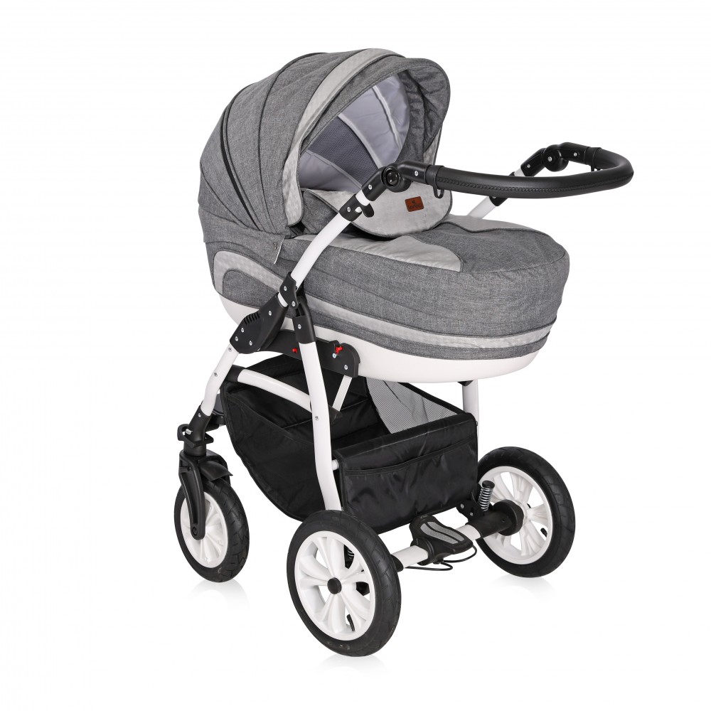 babashop.hu - Lorelli Kara Air újszülött babakocsi 3:1 - Light&Dark Grey 2019