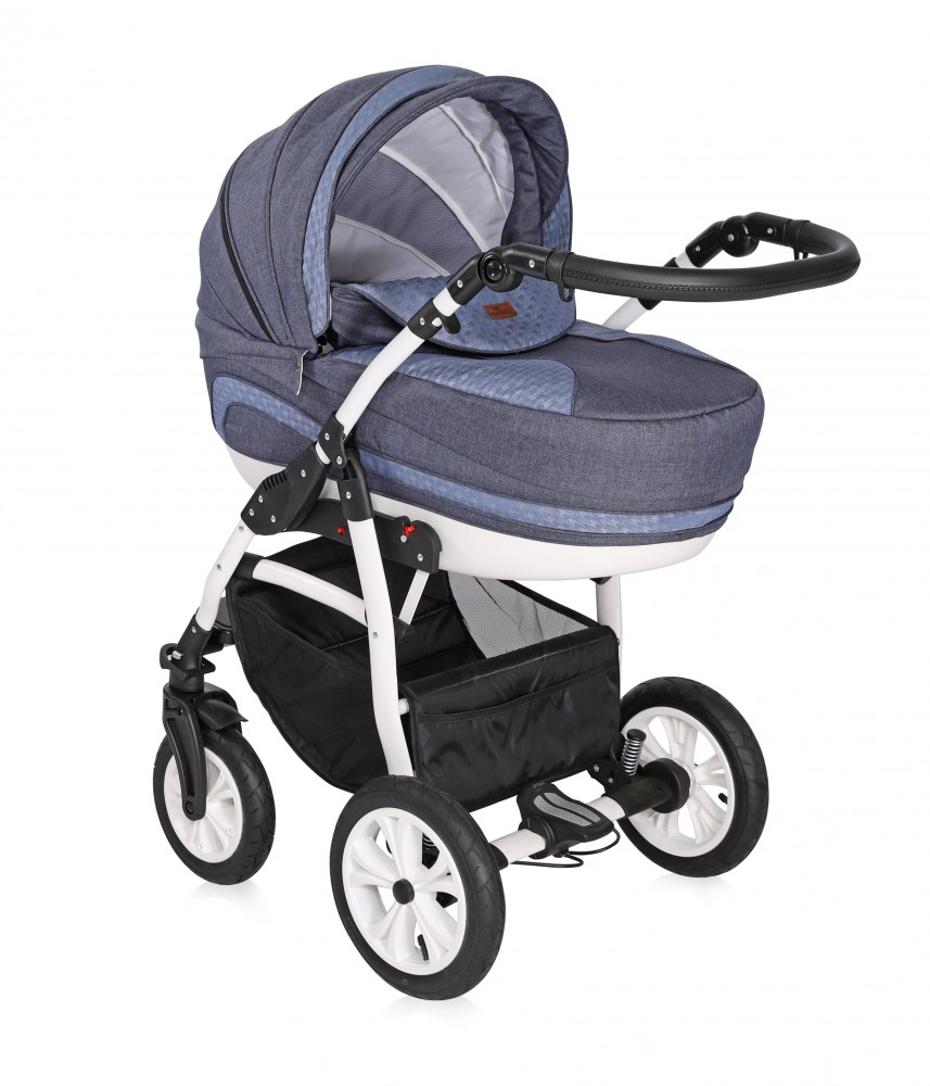 babashop.hu - Lorelli Kara Air újszülött babakocsi 3:1 - Light&Dark Blue 2019