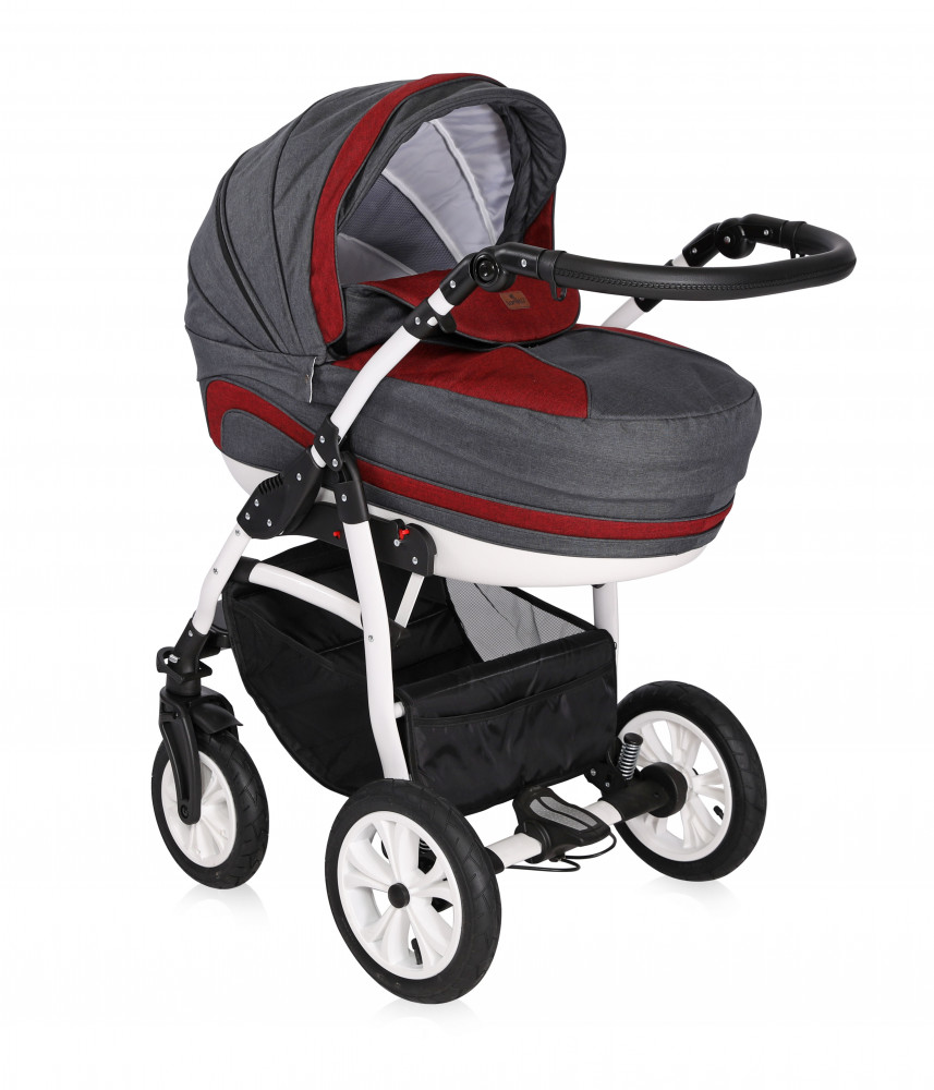babashop.hu - Lorelli Kara Air újszülött babakocsi 3:1 - Red&Black 2019