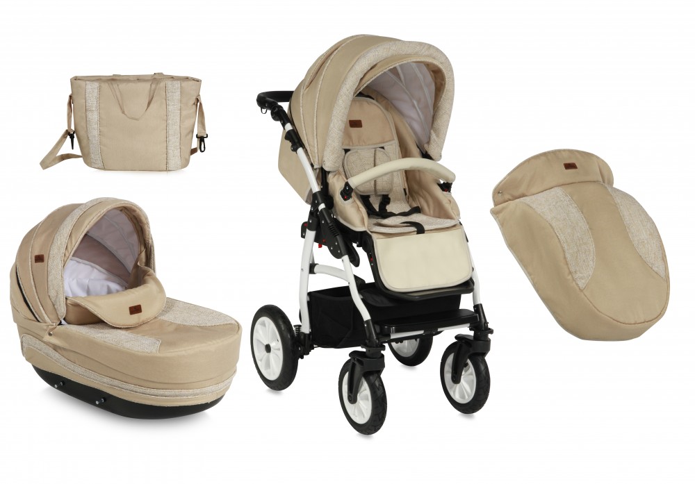 babashop.hu - Lorelli Kara babakocsi 2:1 - Beige 2017 !!kifutó!!