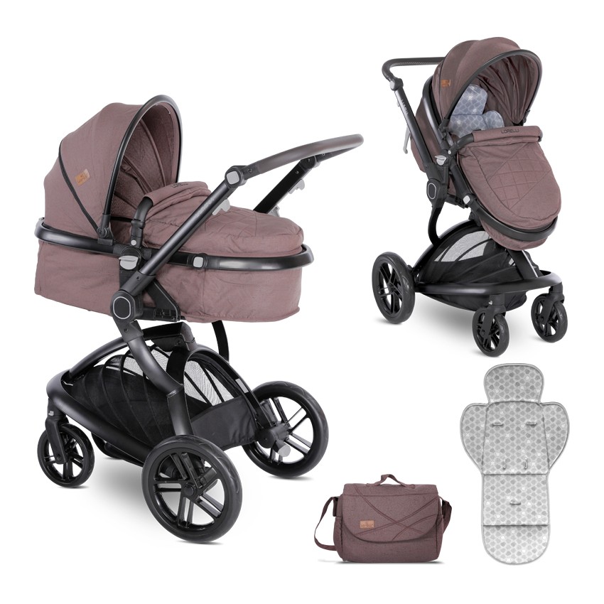 babashop.hu - Lorelli Lumina SET babakocsi mózessé alakítható sport résszel - Beige 2018