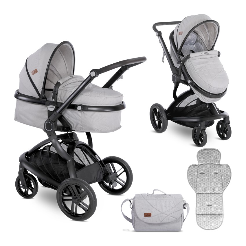 babashop.hu - Lorelli Lumina SET babakocsi mózessé alakítható sport résszel - Grey 2018