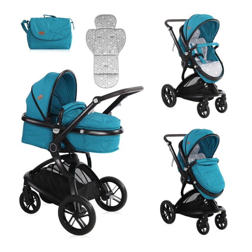 babashop.hu - Lorelli Lumina SET babakocsi mózessé alakítható sport résszel - Dark Blue 2019