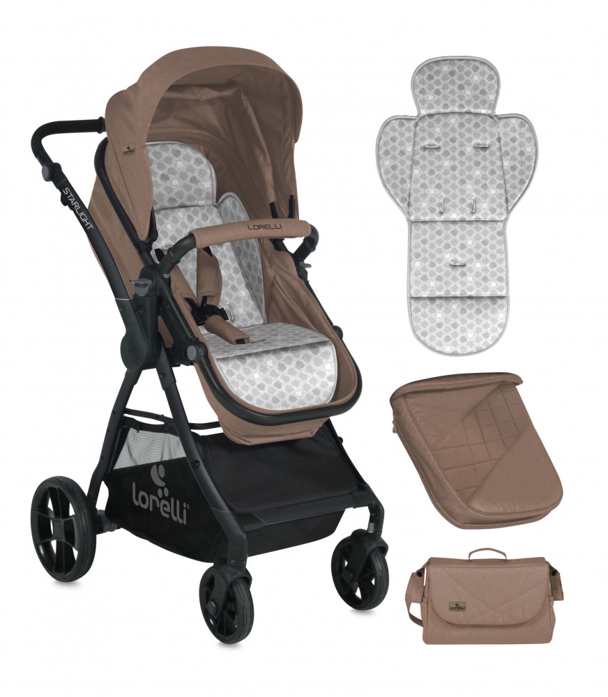 babashop.hu - Lorelli Starlight SET multifunkciós babakocsi - Beige 2018