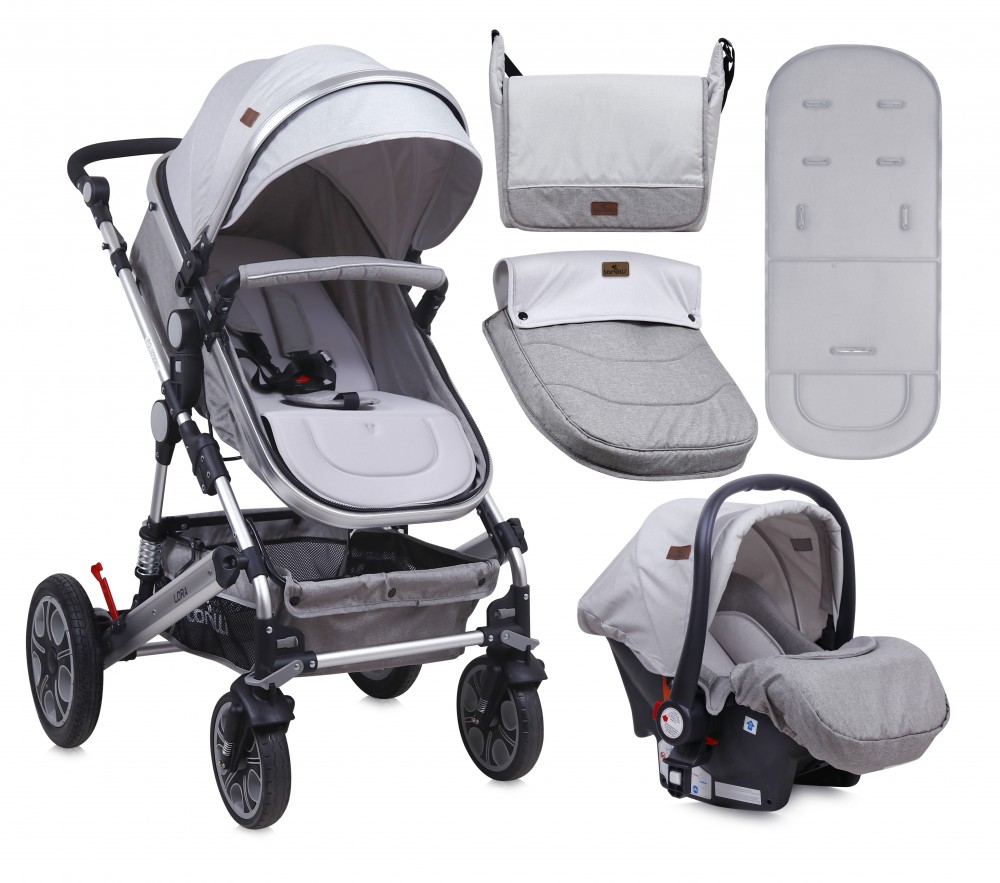 babashop.hu - Lorelli Lora SET babakocsi mózessé alakítható sport résszel - Grey 2018
