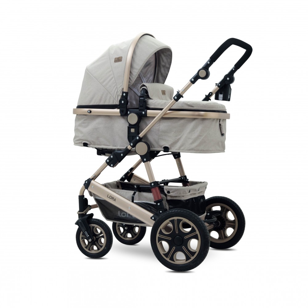 babashop.hu - Lorelli Lora SET babakocsi mózessé alakítható sport résszel - Beige Triangles 2019