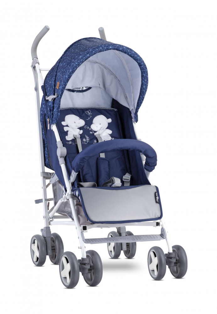 babashop.hu - Lorelli Ida sport babakocsi - Blue Happy Hippo 2019