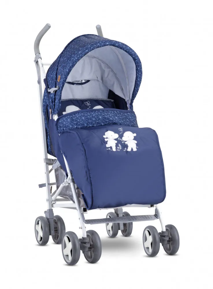 babashop.hu - Lorelli Ida sport babakocsi + lábzsák - Dark Blue Happy Hippo 2019