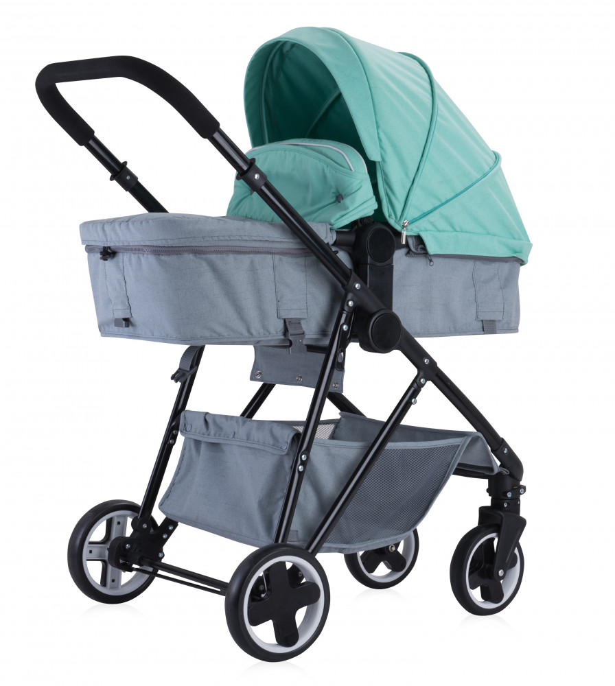 babashop.hu - Lorelli Corina babakocsi mózessé alakítható sport résszel - Green&Grey 2019