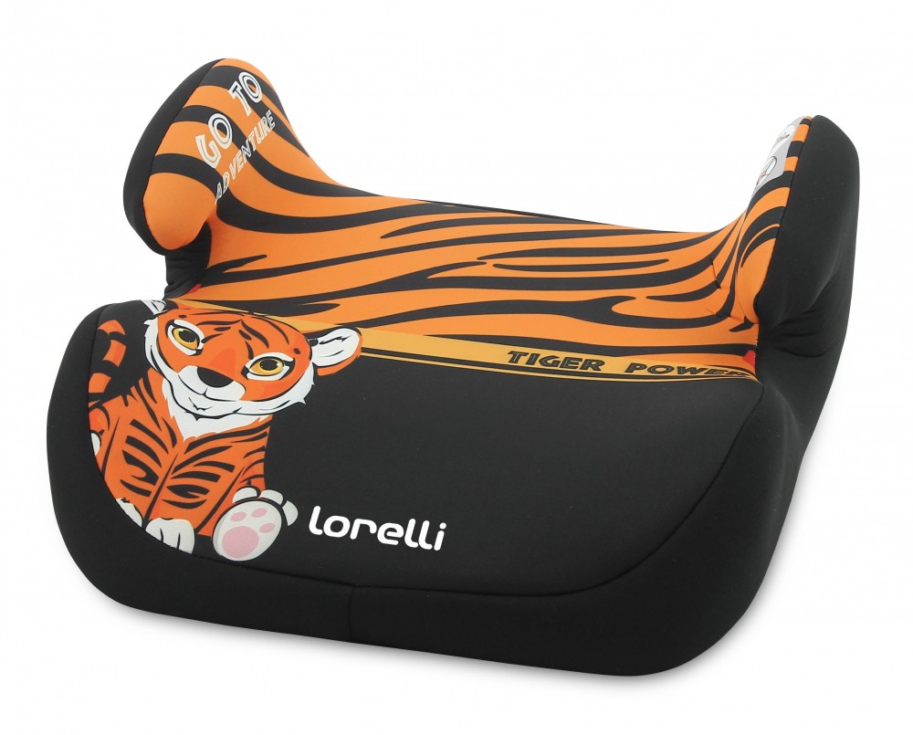 babashop.hu - Lorelli Topo Comfort autós ülésmagasító 15-36kg - Tiger blck-orange 2020