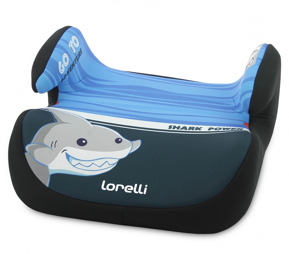 babashop.hu - Lorelli Topo Comfort autós ülésmagasító 15-36kg - Shark light-dark blue 2020