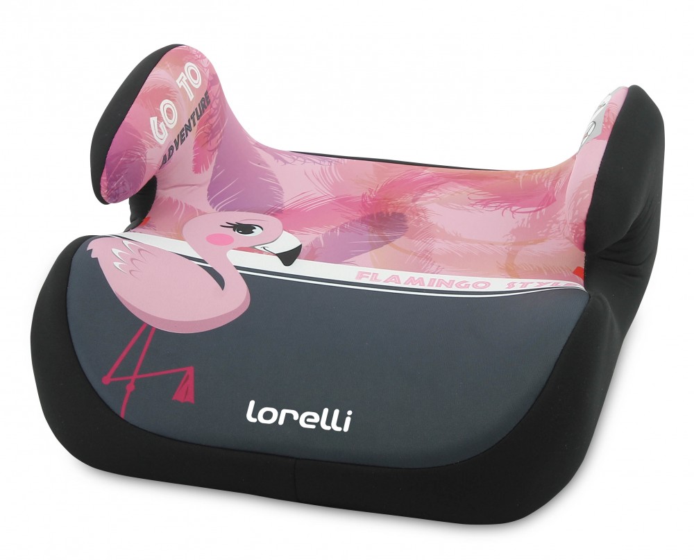 babashop.hu - Lorelli Topo Comfort autós ülésmagasító 15-36kg - Flamingo grey-pink 2020