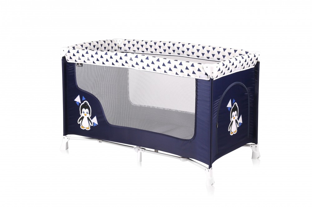 babashop.hu - Lorelli San Remo 1 utazóágy - Blue&White Penguin 2019