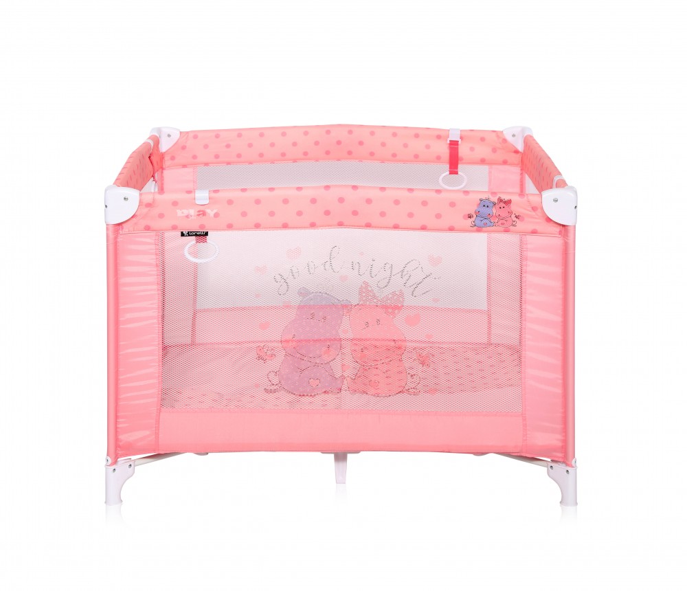 babashop.hu - Lorelli Play utazó járóka - Pink Hippo 2020