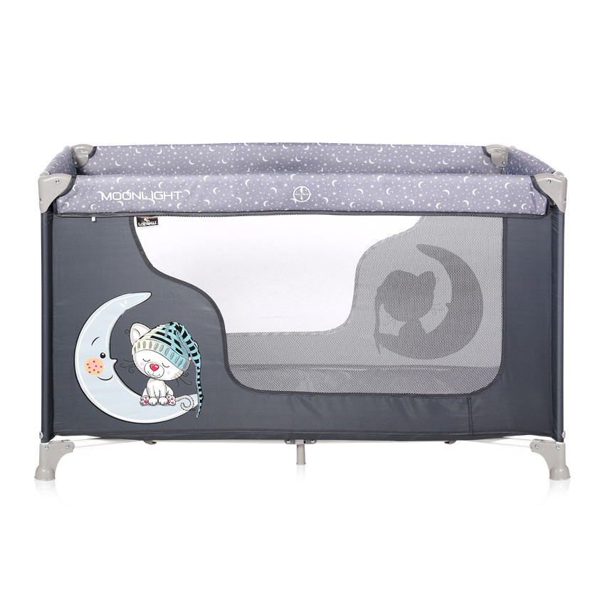 babashop.hu - Lorelli Moonlight 1 fix utazóágy - Grey Cute Moon 2020