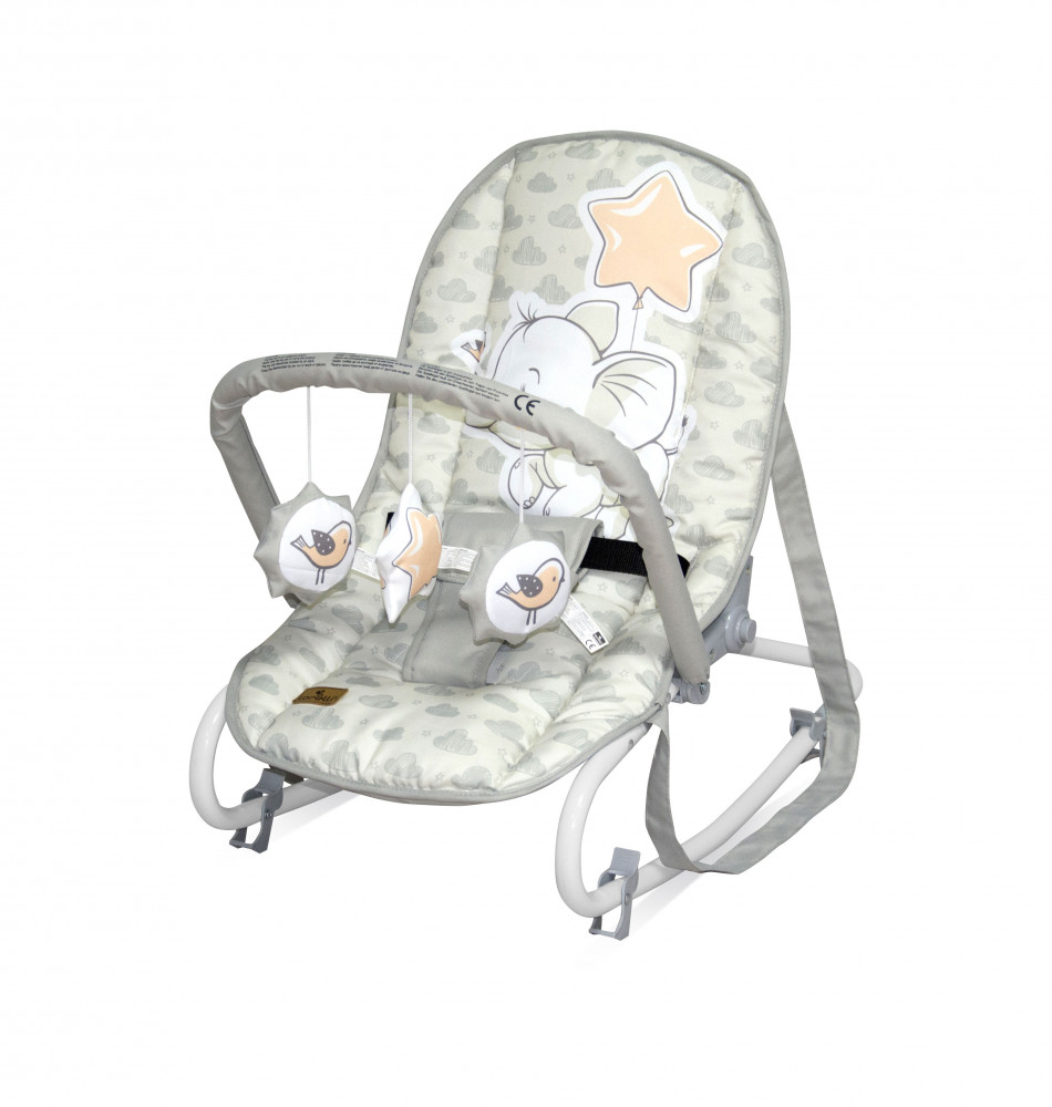 babashop.hu - Lorelli Top Relax pihenőszék 0-9kg - Light Grey Elephant 2020