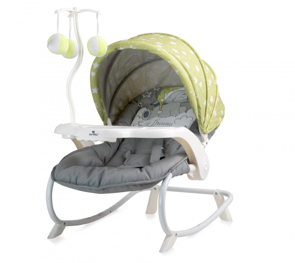babashop.hu - Lorelli Dream Time pihenőszék - Green&Grey Elephant 2019