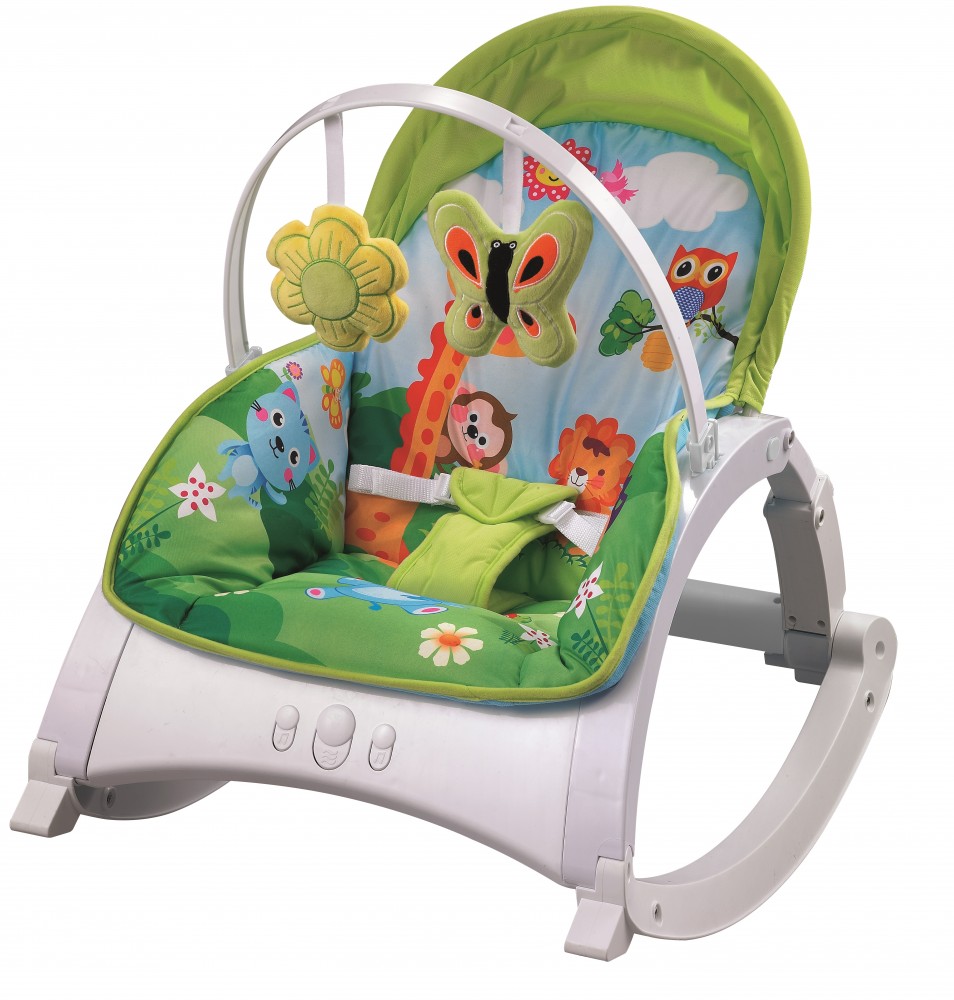 babashop.hu - Lorelli Enjoy rezgő-zenélő pihenőszék - Jungle Green