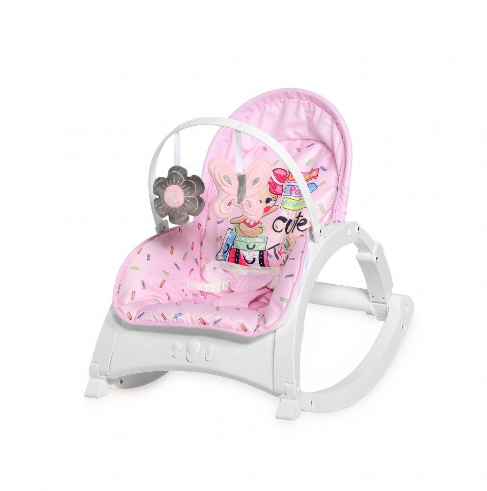 babashop.hu - Lorelli Enjoy rezgő-zenélő pihenőszék - Pink Travelling 2020
