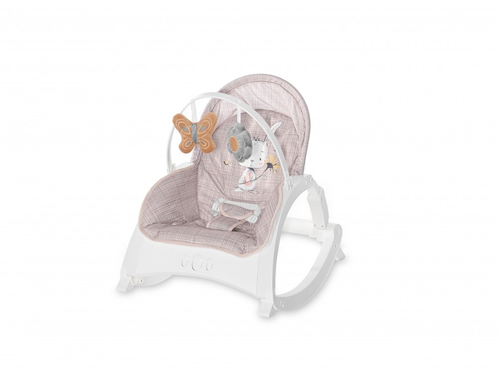 babashop.hu - Lorelli Enjoy rezgő-zenélő pihenőszék - Beige Daisy 2021