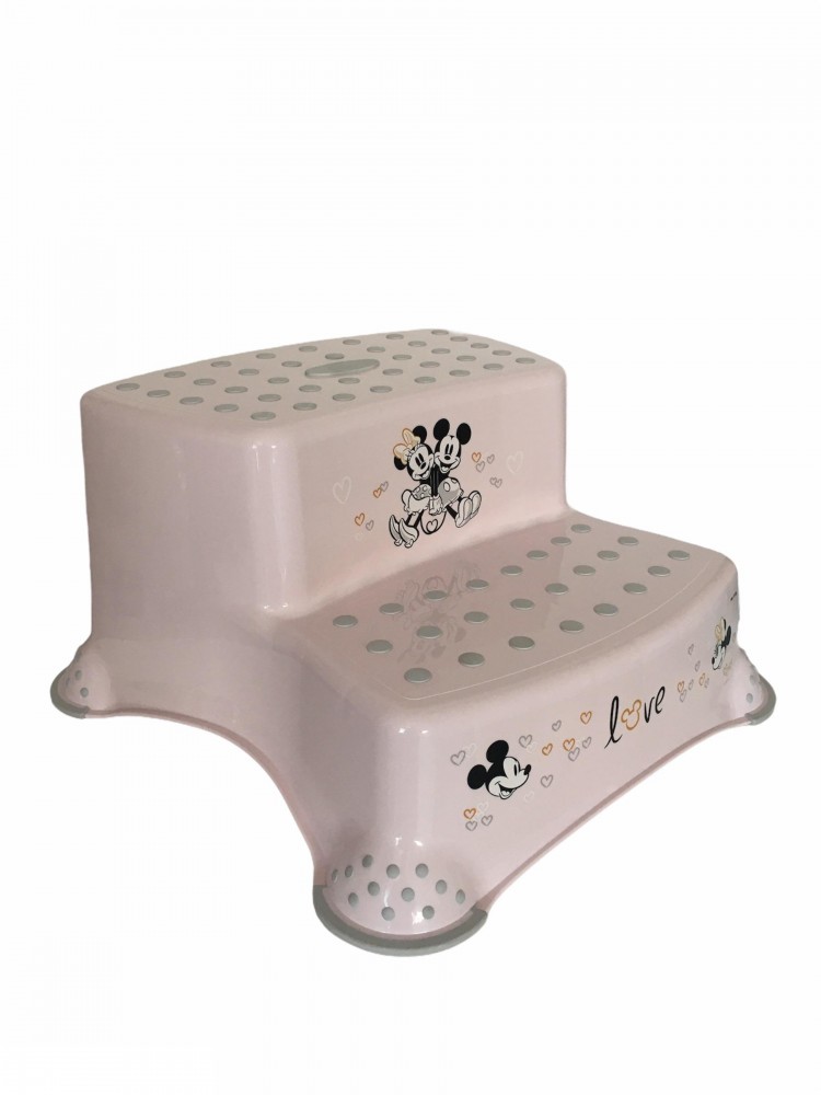 babashop.hu - Lorelli Disney mintás lépcsős fellépő - Mickey Minnie Love Light Pink