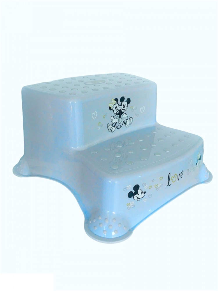 babashop.hu - Lorelli Disney mintás lépcsős fellépő - Mickey Minnie Love Light Blue