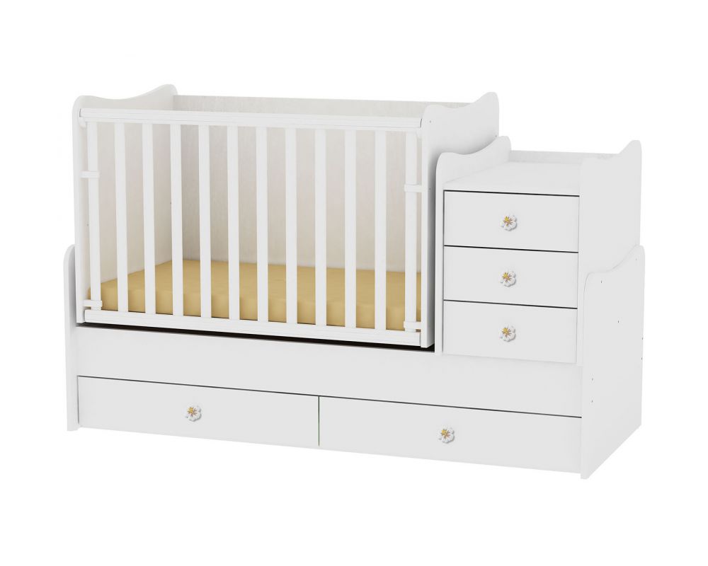 babashop.hu - Lorelli Maxi Plus kombi ágy 70x160 - White - Fehér 2015