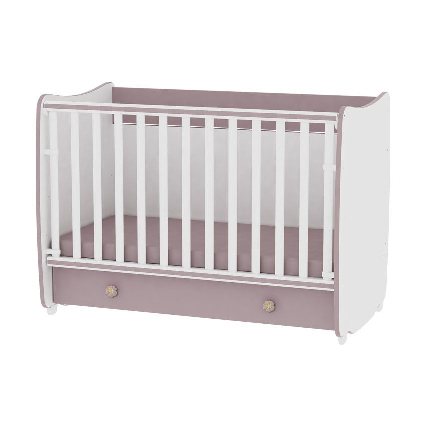 babashop.hu - Lorelli Dream kiságy 60x120 - White/Cappuccino - Fehér/Cappuccino