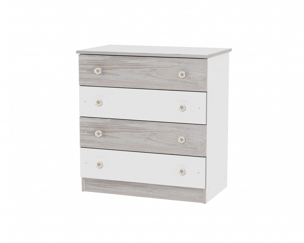 babashop.hu - Lorelli Komód - White & Artwood / Fehér & Artwood