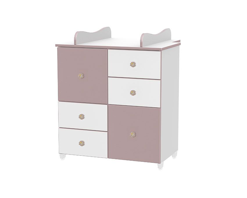 babashop.hu - Lorelli Cupboard pelenkázó komód - White/Cappuccino - Fehér/Cappuccino