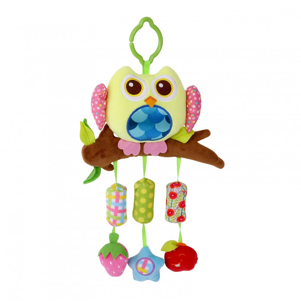 babashop.hu - Lorelli Toys készségfejlesztő plüss játék - sárga bagoly