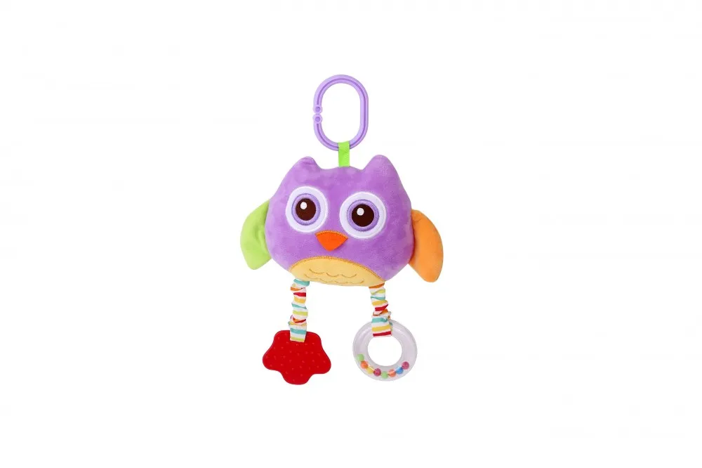 babashop.hu - Lorelli Toys plüss játék tükörrel és rágókával - lila bagoly