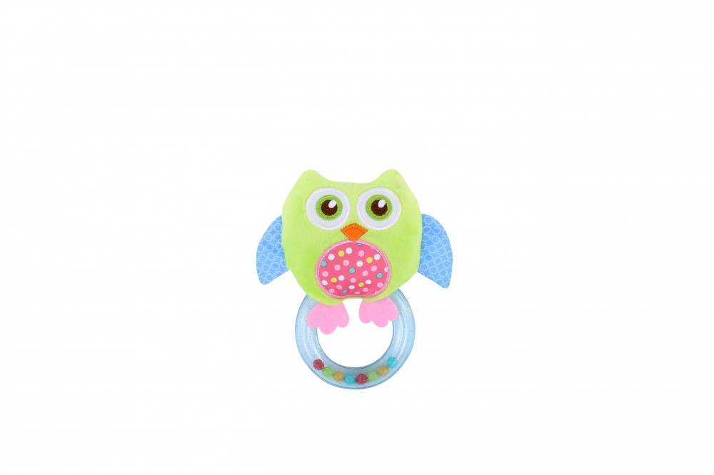 babashop.hu - Lorelli Toys karikás plüss csörgő - zöld bagoly