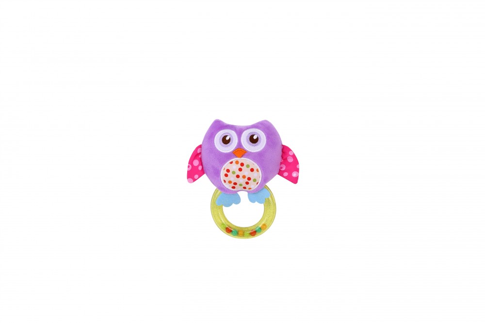 babashop.hu - Lorelli Toys karikás plüss csörgő - lila bagoly