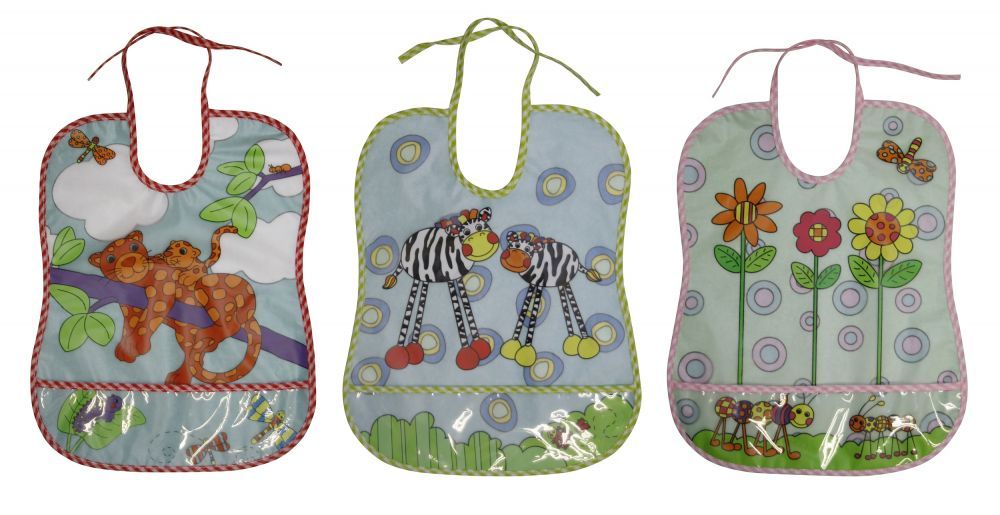 babashop.hu - Baby Care zsebes előke 100%PEVA - állatmintás