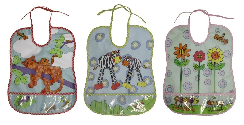 babashop.hu - Baby Care zsebes előke 100%PEVA - állatmintás
