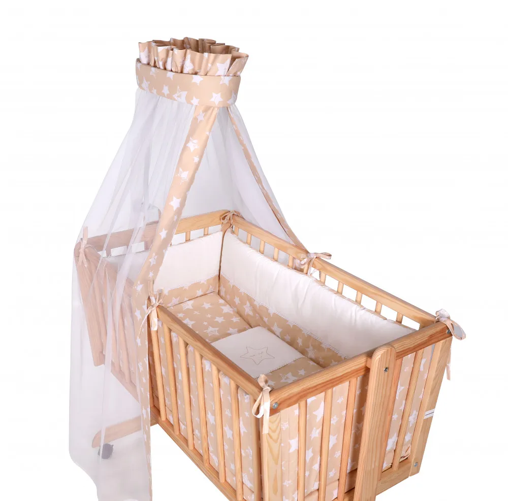 babashop.hu - Lorelli Eva bölcsőhöz ágyneműgarnitúra - Beige Stars