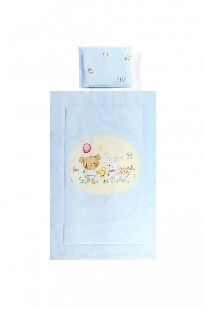 babashop.hu - Lorelli 4 részes ágyneműgarnitúra - Bear Party Blue