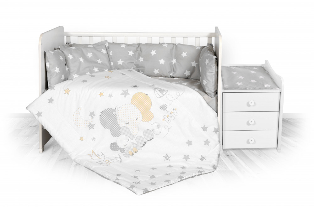 babashop.hu - Lorelli ágyneműgarnitúra Trend kombi ágyhoz - Elephant Gray