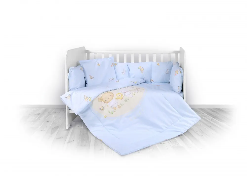 babashop.hu - Lorelli 5 részes ágyneműgarnitúra - Bear Party blue