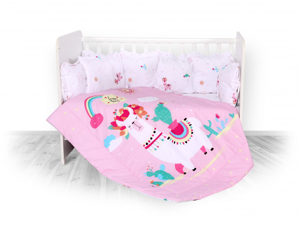 babashop.hu - Lorelli 5 részes ágyneműgarnitúra - Happy Lama