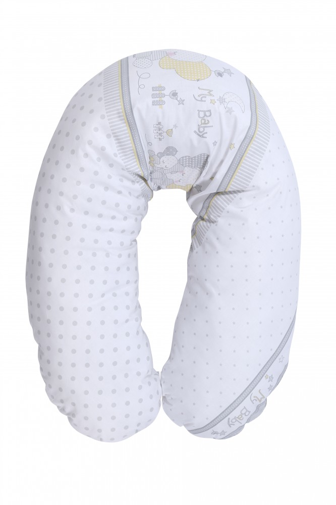 babashop.hu - Lorelli szoptatós párna - Elephants Gray / Elefántos szürke