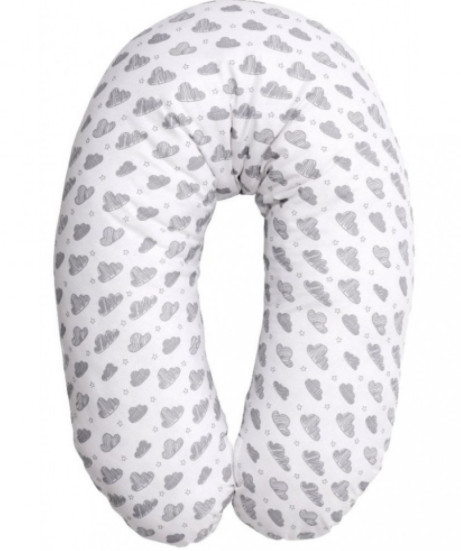 babashop.hu - Lorelli szoptatós párna - Clouds white&gray