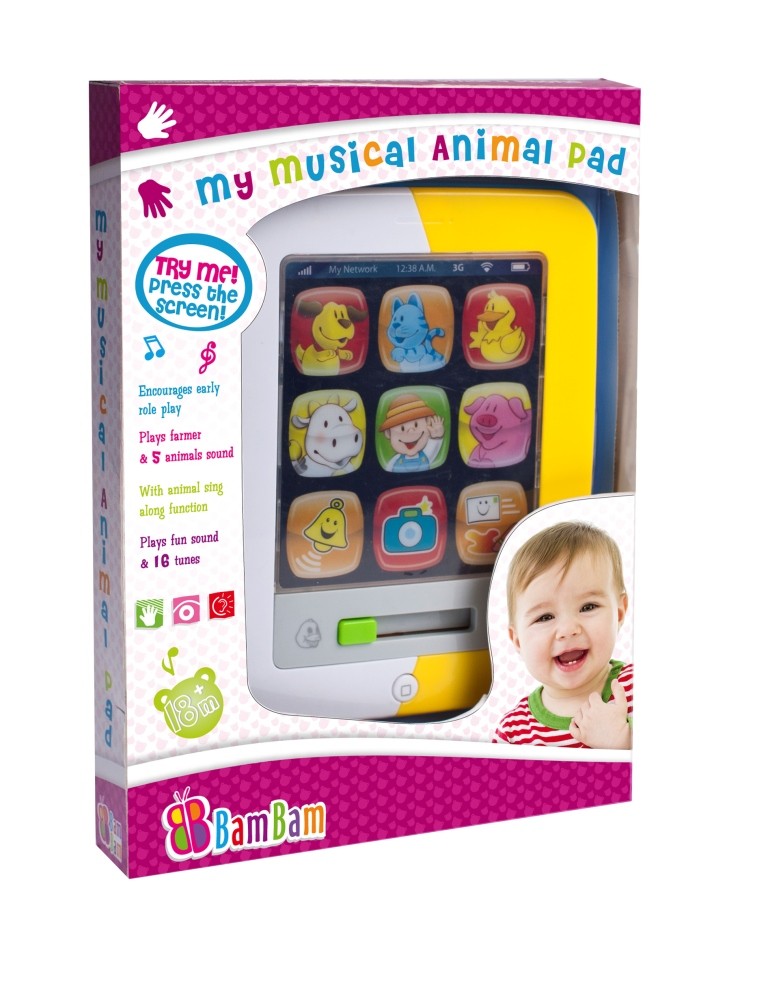 babashop.hu - BamBam Készségfejlesztő játék - zenélő állatok tablet