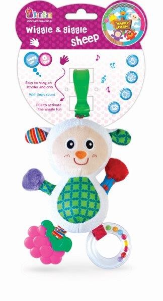 babashop.hu - BamBam Rágóka csörgő - plüss bárány csíptetőve